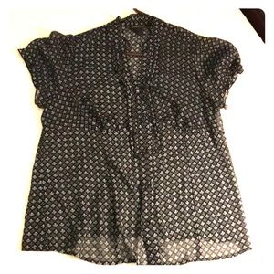 Sheer button down shirt